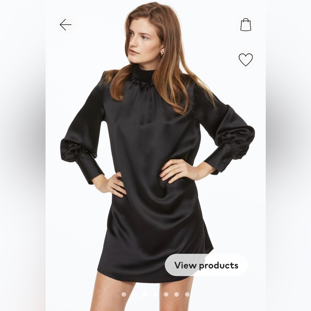 H&M Black Mockneck Dress NWT
